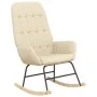 Schaukelstuhl mit cremefarbenem Stoffhocker von vidaXL, Schaukelstühle - Ref: Foro24-3097706, Preis: 146,29 €, Rabatt: %