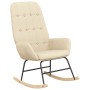 Sillón mecedora con taburete tela color crema de vidaXL, Mecedoras - Ref: Foro24-3097706, Precio: 148,43 €, Descuento: %