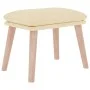 Schaukelstuhl mit cremefarbenem Stoffhocker von vidaXL, Schaukelstühle - Ref: Foro24-3097706, Preis: 146,29 €, Rabatt: %