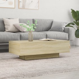 Mesa de centro madera de ingeniería roble Sonoma 100x49,5x31 cm de vidaXL, Mesas de centro - Ref: Foro24-834894, Precio: 48,4...