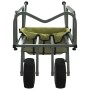 Carrito de pesca 2 ruedas acero recubrimiento en polvo verde de vidaXL, Pesca - Ref: Foro24-94870, Precio: 121,59 €, Descuent...