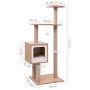 Rascador para gatos con alfombra rascadora de sisal 123 cm de vidaXL, Mobiliario para gatos - Ref: Foro24-170919, Precio: 90,...