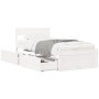 Estructura cama con cajones madera maciza pino blanca 90x190 cm de vidaXL, Camas y somieres - Ref: Foro24-846805, Precio: 167...