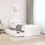 Estructura cama con cajones madera maciza pino blanca 90x190 cm de vidaXL, Camas y somieres - Ref: Foro24-846805, Precio: 167...