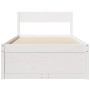 Estructura cama con cajones madera maciza pino blanca 90x190 cm de vidaXL, Camas y somieres - Ref: Foro24-846805, Precio: 167...
