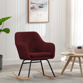 Silla mecedora de tela rojo vino tinto de vidaXL, Mecedoras - Ref: Foro24-289535, Precio: 136,55 €, Descuento: %