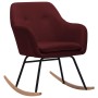 Silla mecedora de tela rojo vino tinto de vidaXL, Mecedoras - Ref: Foro24-289535, Precio: 136,55 €, Descuento: %