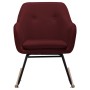 Silla mecedora de tela rojo vino tinto de vidaXL, Mecedoras - Ref: Foro24-289535, Precio: 136,55 €, Descuento: %