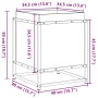 Jardinera de madera de pino impregnada 40x40x50 cm de vidaXL, Maceteros y jardineras - Ref: Foro24-847022, Precio: 65,30 €, D...