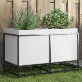 Jardinera de madera maciza de pino blanca 80x40x50 cm de vidaXL, Maceteros y jardineras - Ref: Foro24-847029, Precio: 84,76 €...