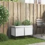 Jardinera de madera maciza de pino blanca 80x40x50 cm de vidaXL, Maceteros y jardineras - Ref: Foro24-847029, Precio: 84,76 €...