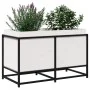 Jardinera de madera maciza de pino blanca 80x40x50 cm de vidaXL, Maceteros y jardineras - Ref: Foro24-847029, Precio: 84,76 €...