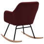 Silla mecedora de tela rojo vino tinto de vidaXL, Mecedoras - Ref: Foro24-289535, Precio: 136,55 €, Descuento: %