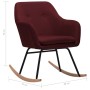 Silla mecedora de tela rojo vino tinto de vidaXL, Mecedoras - Ref: Foro24-289535, Precio: 136,55 €, Descuento: %