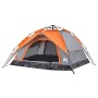 Tienda de campaña iglú 4 personas apertura rápida gris/naranja de vidaXL, Tiendas de campaña - Ref: Foro24-4004183, Precio: 8...