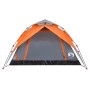 Tienda de campaña iglú 4 personas apertura rápida gris/naranja de vidaXL, Tiendas de campaña - Ref: Foro24-4004183, Precio: 8...