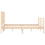 Estructura de cama de matrimonio con cabecero madera maciza de vidaXL, Camas y somieres - Ref: Foro24-3194281, Precio: 124,93...
