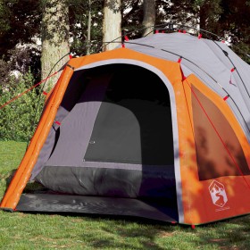 Tienda de campaña iglú 3 personas apertura rápida gris/naranja de vidaXL, Tiendas de campaña - Ref: Foro24-4004224, Precio: 1...