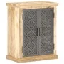 Aparador con puertas de acero madera mango macizo 60x35x75 cm de vidaXL, Aparadores - Ref: Foro24-289094, Precio: 312,99 €, D...