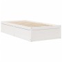 Estructura de cama madera maciza de pino blanco 75x190 cm de vidaXL, Camas y somieres - Ref: Foro24-846847, Precio: 123,69 €,...