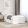 Estructura de cama madera maciza de pino blanco 75x190 cm de vidaXL, Camas y somieres - Ref: Foro24-846847, Precio: 123,69 €,...