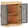 Aparador con puertas de acero madera mango macizo 60x35x75 cm de vidaXL, Aparadores - Ref: Foro24-289094, Precio: 312,99 €, D...