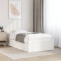 Estructura de cama madera maciza de pino blanco 90x200 cm de vidaXL, Camas y somieres - Ref: Foro24-846832, Precio: 155,57 €,...