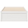 Estructura de cama madera maciza de pino blanco 90x200 cm de vidaXL, Camas y somieres - Ref: Foro24-846832, Precio: 155,57 €,...