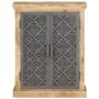 Aparador con puertas de acero madera mango macizo 60x35x75 cm de vidaXL, Aparadores - Ref: Foro24-289094, Precio: 312,99 €, D...