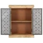 Aparador con puertas de acero madera mango macizo 60x35x75 cm de vidaXL, Aparadores - Ref: Foro24-289094, Precio: 312,99 €, D...