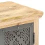 Aparador con puertas de acero madera mango macizo 60x35x75 cm de vidaXL, Aparadores - Ref: Foro24-289094, Precio: 312,99 €, D...