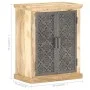 Aparador con puertas de acero madera mango macizo 60x35x75 cm de vidaXL, Aparadores - Ref: Foro24-289094, Precio: 312,99 €, D...