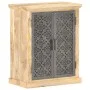 Aparador con puertas de acero madera mango macizo 60x35x75 cm de vidaXL, Aparadores - Ref: Foro24-289094, Precio: 312,99 €, D...