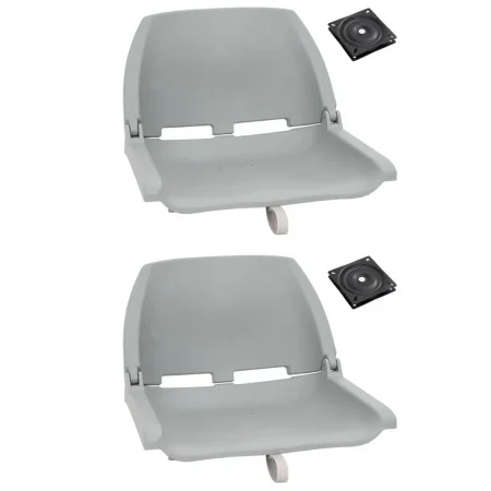 Set de asientos plegables para barco 4 uds gris de vidaXL, Piezas para veleros - Ref: Foro24-272240, Precio: 138,30 €, Descue...
