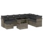 Set de muebles de jardín 9 pzas y cojines ratán sintético gris de vidaXL, Conjuntos de jardín - Ref: Foro24-3274710, Precio: ...