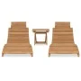 Mesa y sillas plegables para balcón 3 pzas madera maciza teca de vidaXL, Tumbonas - Ref: Foro24-3059960, Precio: 308,57 €, De...