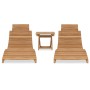 Mesa y sillas plegables para balcón 3 pzas madera maciza teca de vidaXL, Tumbonas - Ref: Foro24-3059960, Precio: 313,67 €, De...