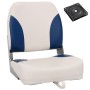 Set asientos plegables para barco 2 uds con cojín blanco y azul de vidaXL, Veleros - Ref: Foro24-272239, Precio: 69,61 €, Des...
