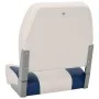 Folding boat seats set 2 pcs with white and blue cushion by vidaXL, Sailboats - Ref: Foro24-272239, Price: 73,80 €, Discount: %