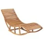 Teak solid wood rocking lounger with cushion by vidaXL, Loungers - Ref: Foro24-3063336, Price: 350,75 €, Discount: %