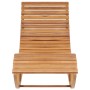 Tumbona mecedora con cojín madera maciza de teca de vidaXL, Tumbonas - Ref: Foro24-3063336, Precio: 341,99 €, Descuento: %