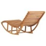 Tumbona mecedora con cojín madera maciza de teca de vidaXL, Tumbonas - Ref: Foro24-3063336, Precio: 350,75 €, Descuento: %