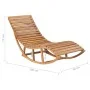 Tumbona mecedora con cojín madera maciza de teca de vidaXL, Tumbonas - Ref: Foro24-3063336, Precio: 350,75 €, Descuento: %