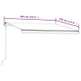 Toldo retráctil manual naranja y marrón 400x350 cm de vidaXL, Toldos - Ref: Foro24-3068990, Precio: 430,84 €, Descuento: %