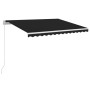 Toldo manual retráctil con LED antracita 350x250 cm de vidaXL, Toldos - Ref: Foro24-3068884, Precio: 262,41 €, Descuento: %