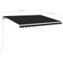 Toldo manual retráctil con LED antracita 350x250 cm de vidaXL, Toldos - Ref: Foro24-3068884, Precio: 262,41 €, Descuento: %