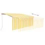 Manuell ausfahrbare Markise mit Jalousien und gelb/weißer LED 3,5 x 2,5 m von vidaXL, Markisen - Ref: Foro24-3069283, Preis: ...