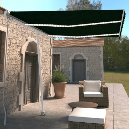 Toldo retráctil manual con LED antracita 350x250 cm de vidaXL, Toldos - Ref: Foro24-3069524, Precio: 382,95 €, Descuento: %