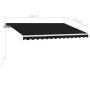 Toldo retráctil manual con LED antracita 350x250 cm de vidaXL, Toldos - Ref: Foro24-3069524, Precio: 382,19 €, Descuento: %