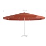 Tela de repuesto para sombrilla terracota 500 cm de vidaXL, Telas para sombrillas y toldos - Ref: Foro24-312543, Precio: 85,2...